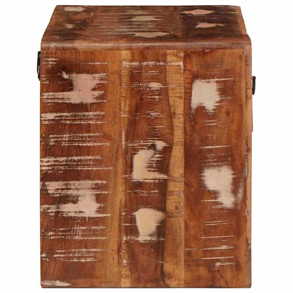 Vegghengt nattbord Flerfarget 40 x 30 x 36 cm gjenvunnet heltre