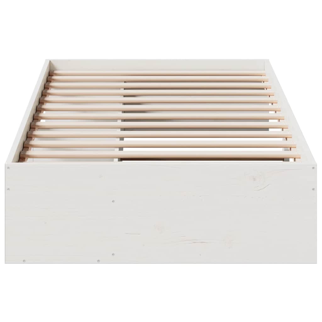 Dagseng uten madrass hvit 100x200 cm heltre furu