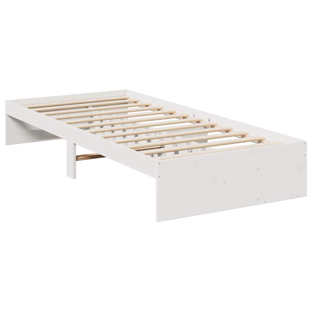 Dagseng uten madrass hvit 100x200 cm heltre furu