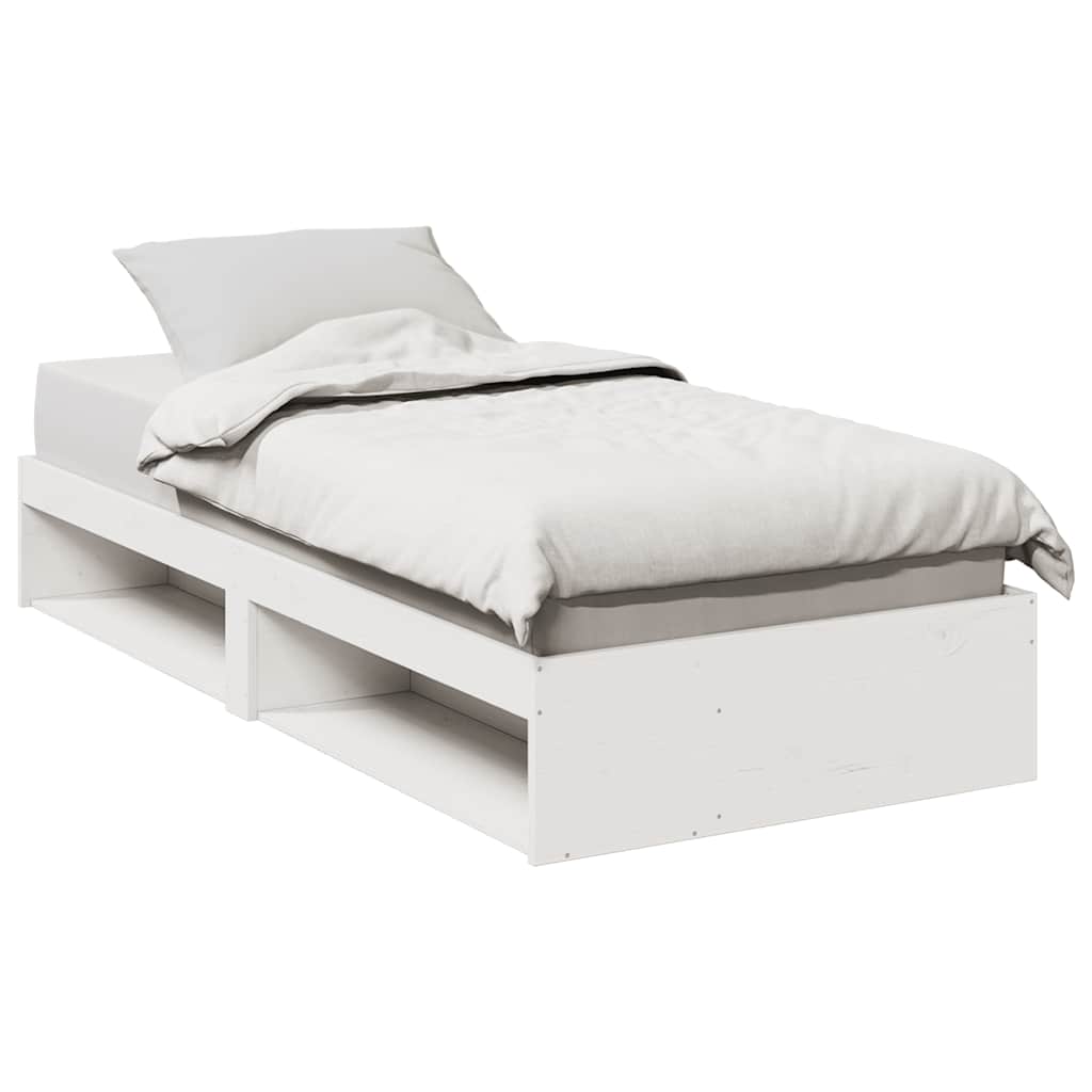 Dagseng uten madrass hvit 75x190 cm heltre furu