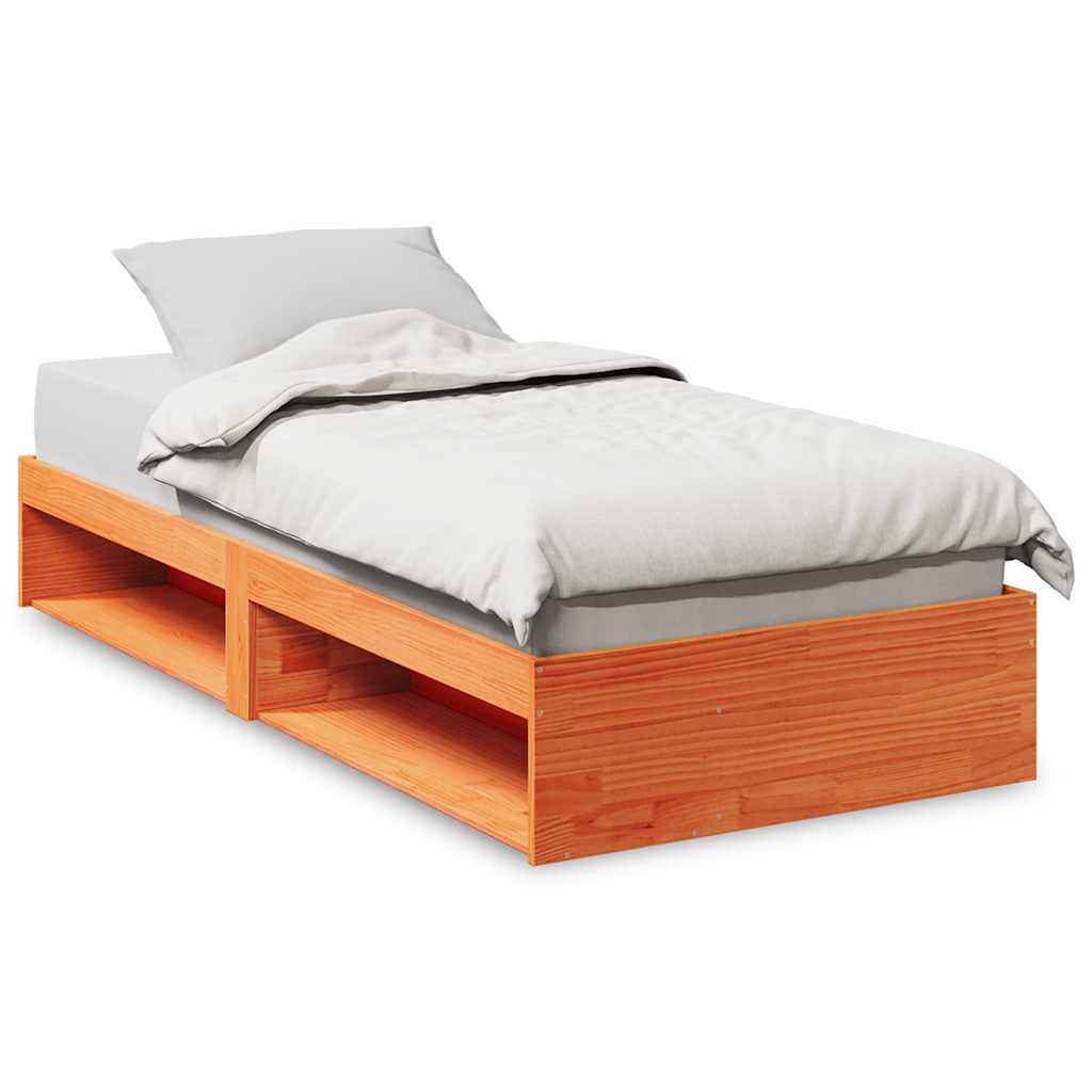 Dagseng uten madrass voksbrun 75x190 cm heltre furu