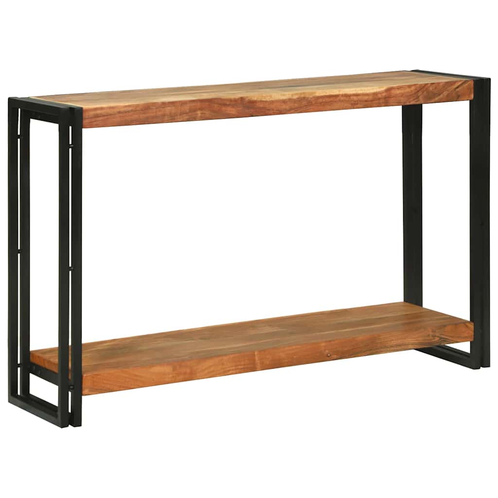 Konsollbord med hylle Brun 120 x 33 x 75 cm heltre akasie