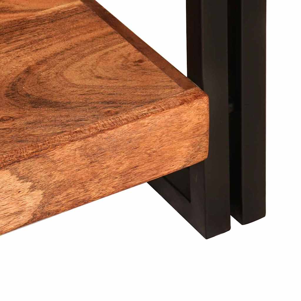 Konsollbord med hylle Brun 90 x 33 x 75 cm heltre akasie