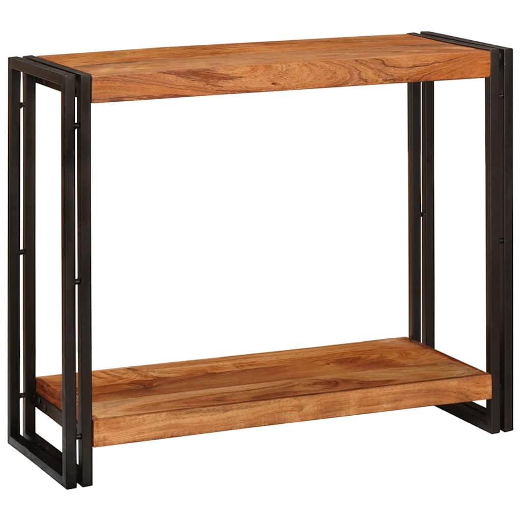 Konsollbord med hylle Brun 90 x 33 x 75 cm heltre akasie