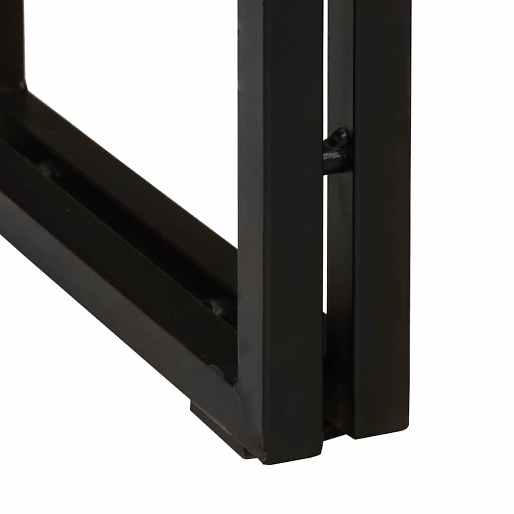 Konsollbord med hylle Brun 160 x 33 x 75 cm heltre mango