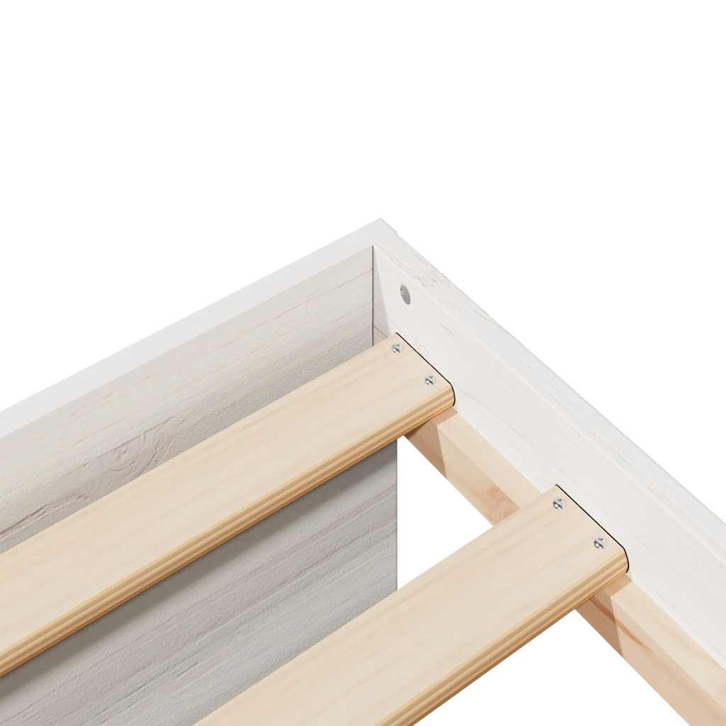 Dagseng med madrass hvit 100x200 cm heltre furu
