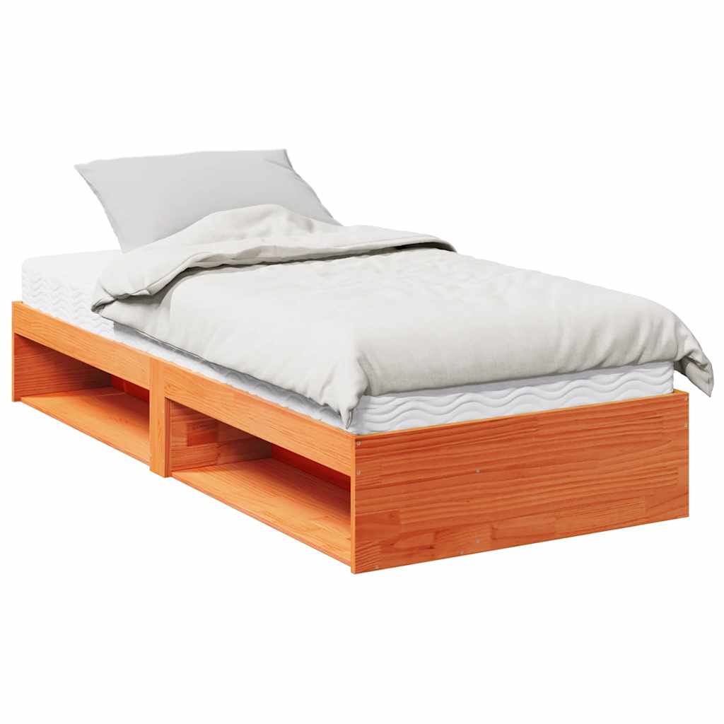 Dagseng med madrass voksbrun 100x200 cm heltre furu