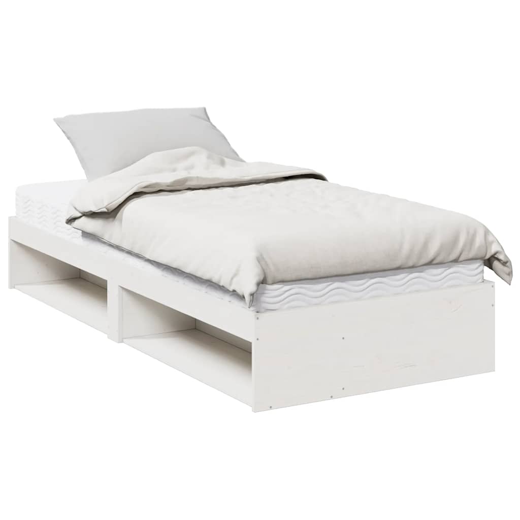 Dagseng med madrass hvit 90x190 cm heltre furu