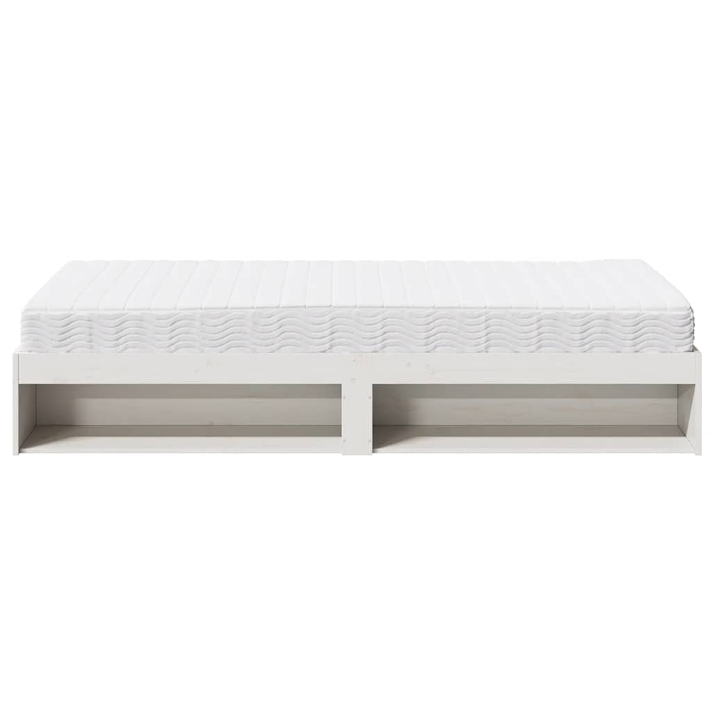 Dagseng med madrass hvit 90x190 cm heltre furu
