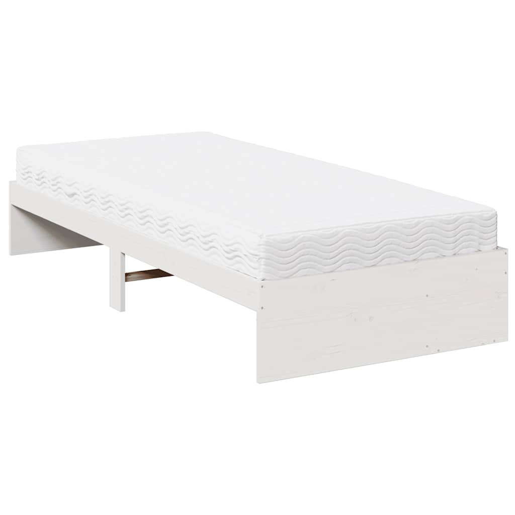 Dagseng med madrass hvit 90x190 cm heltre furu