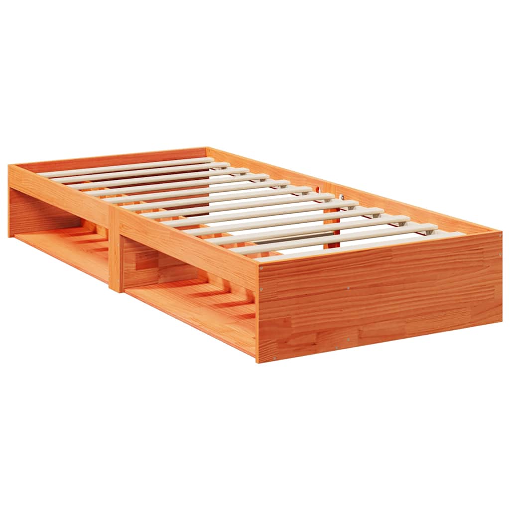 Dagseng med madrass voksbrun 90x190 cm heltre furu