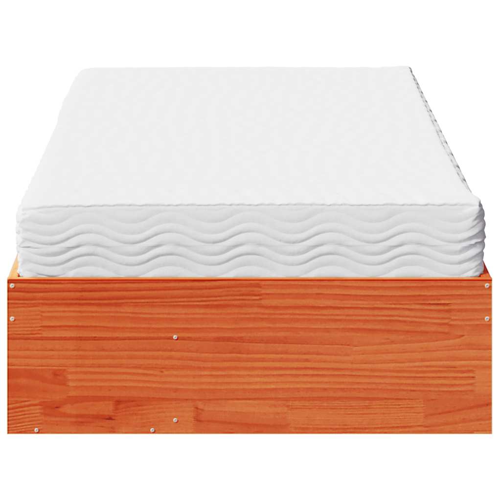 Dagseng med madrass voksbrun 90x190 cm heltre furu