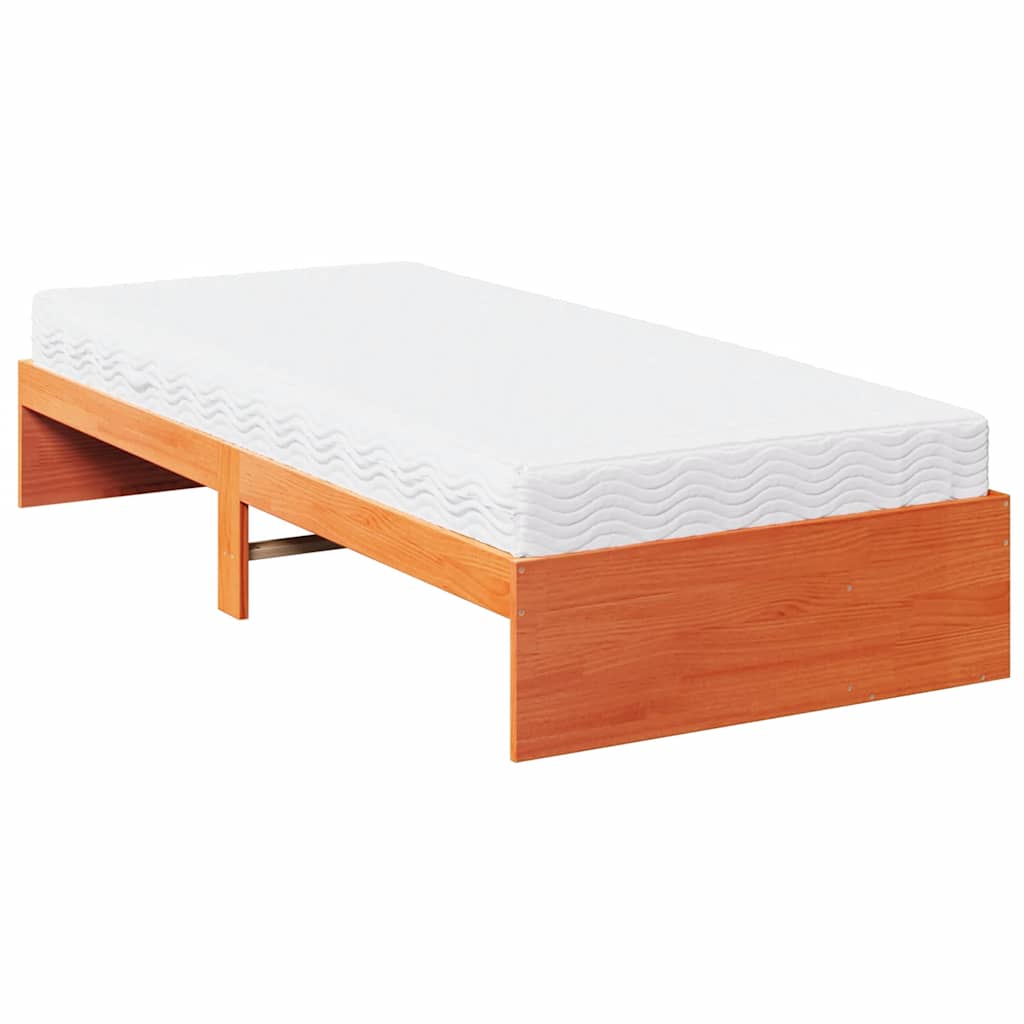 Dagseng med madrass voksbrun 90x190 cm heltre furu