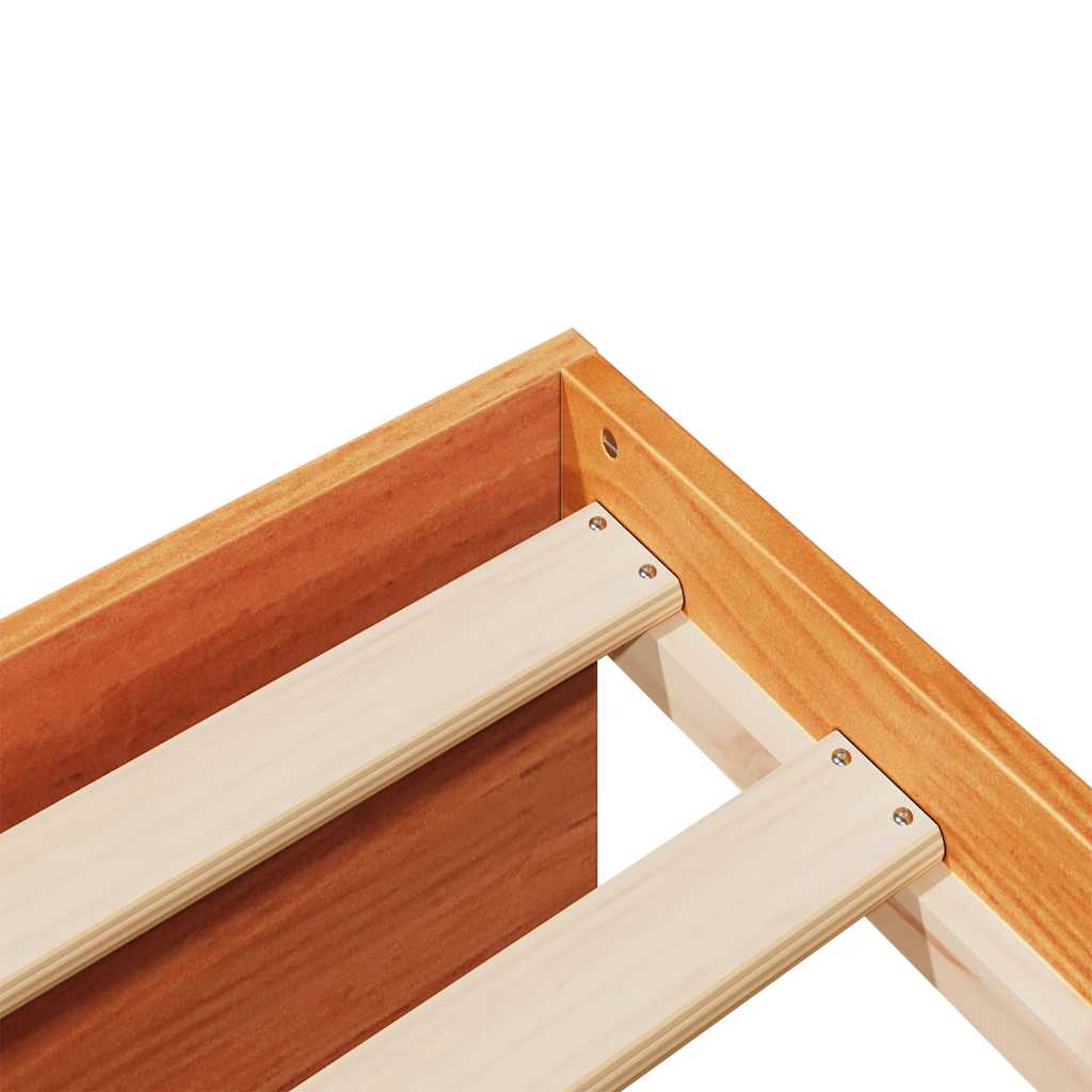 Dagseng med madrass voksbrun 90x190 cm heltre furu