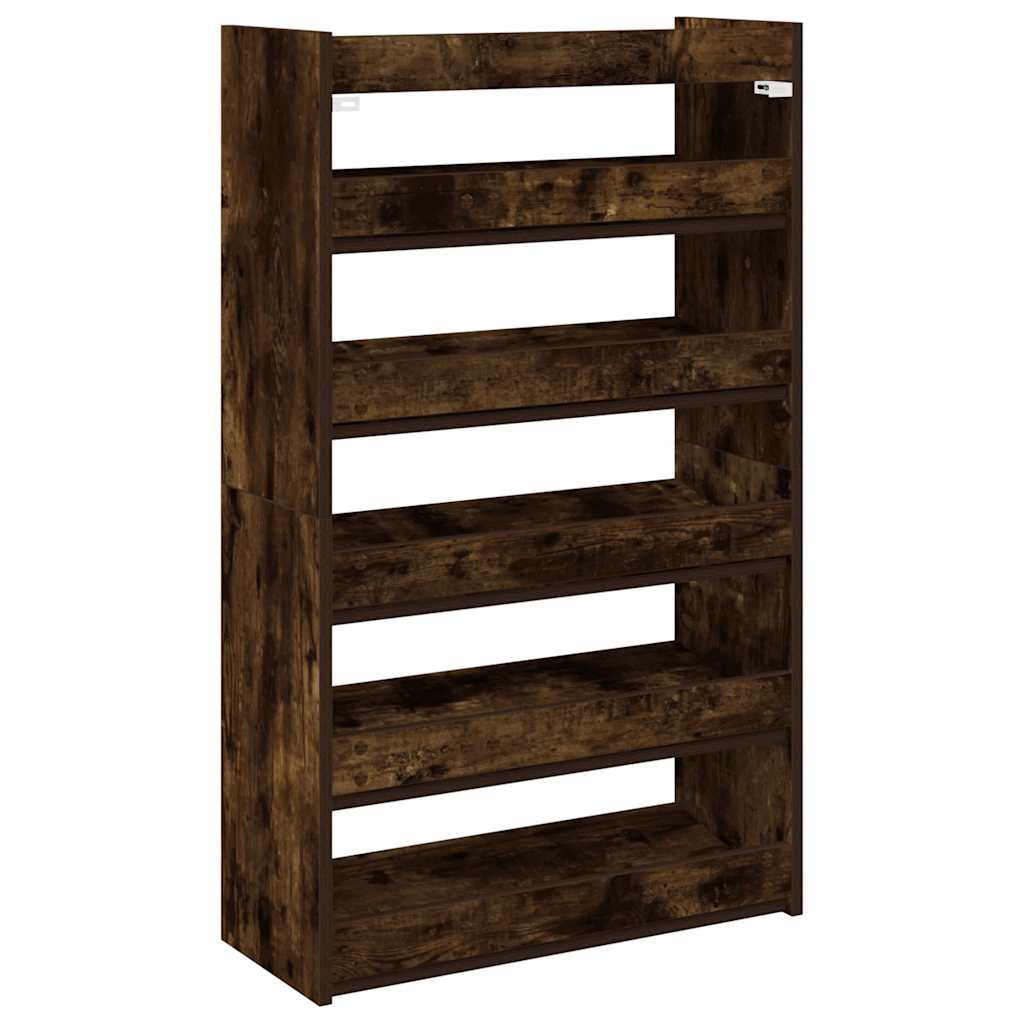 Skohylle røkt eik 60x25x100 cm konstruert tre