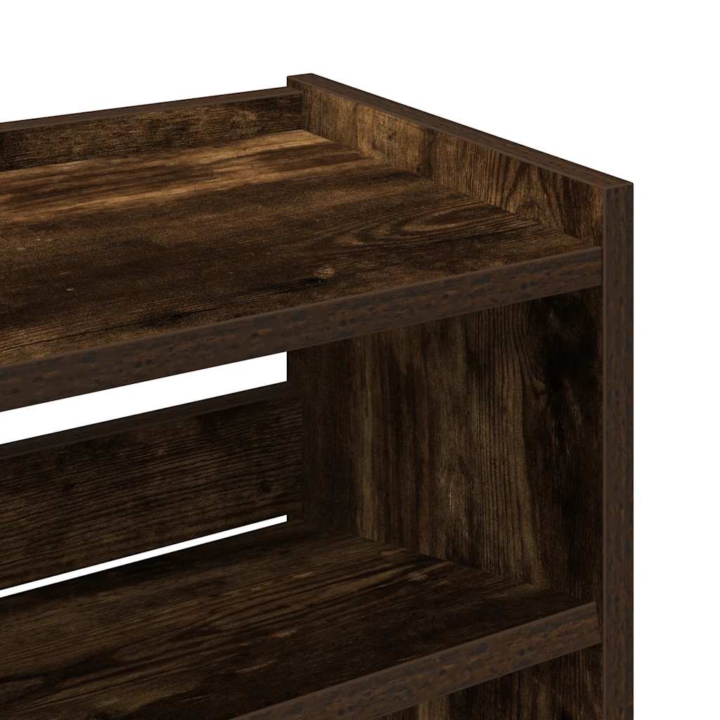Skohylle røkt eik 60x25x100 cm konstruert tre