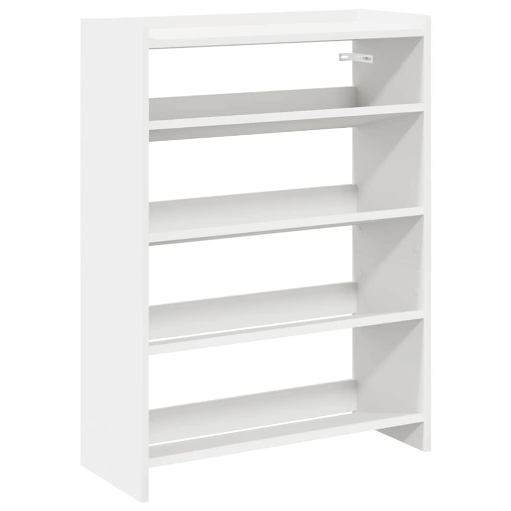 Skohylle hvit 80x25x61,5 cm konstruert tre