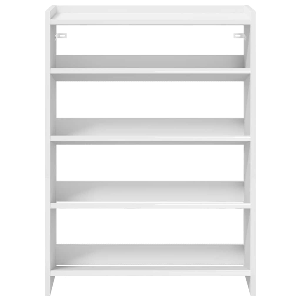 Skohylle hvit 80x25x61,5 cm konstruert tre