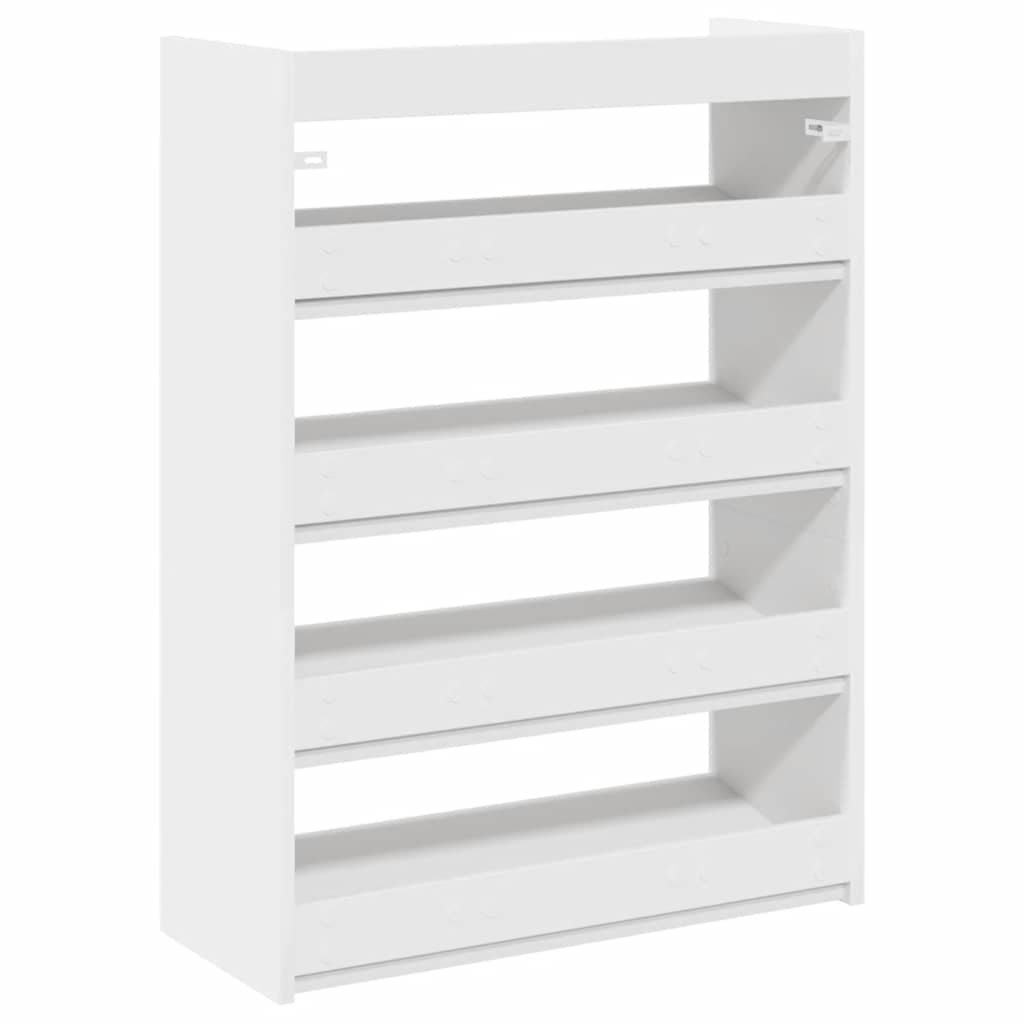 Skohylle hvit 80x25x61,5 cm konstruert tre