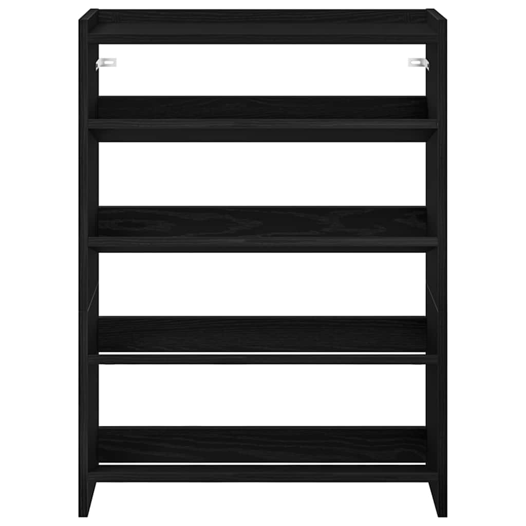 Skohylle svart 80x25x61,5 cm konstruert tre