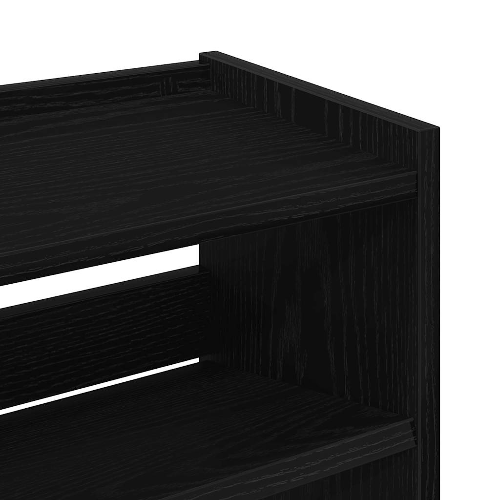 Skohylle svart 80x25x61,5 cm konstruert tre