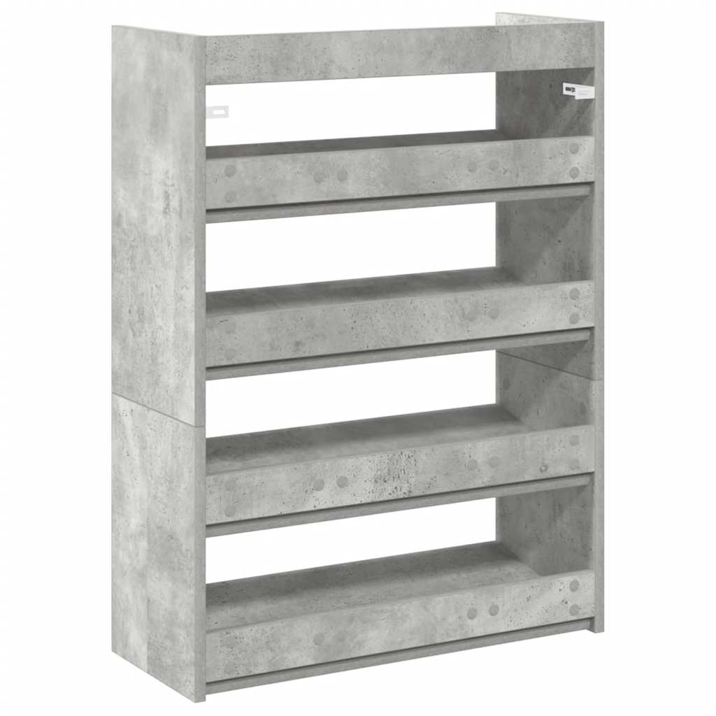 Skohylle betonggrå 80x25x61,5 cm konstruert tre