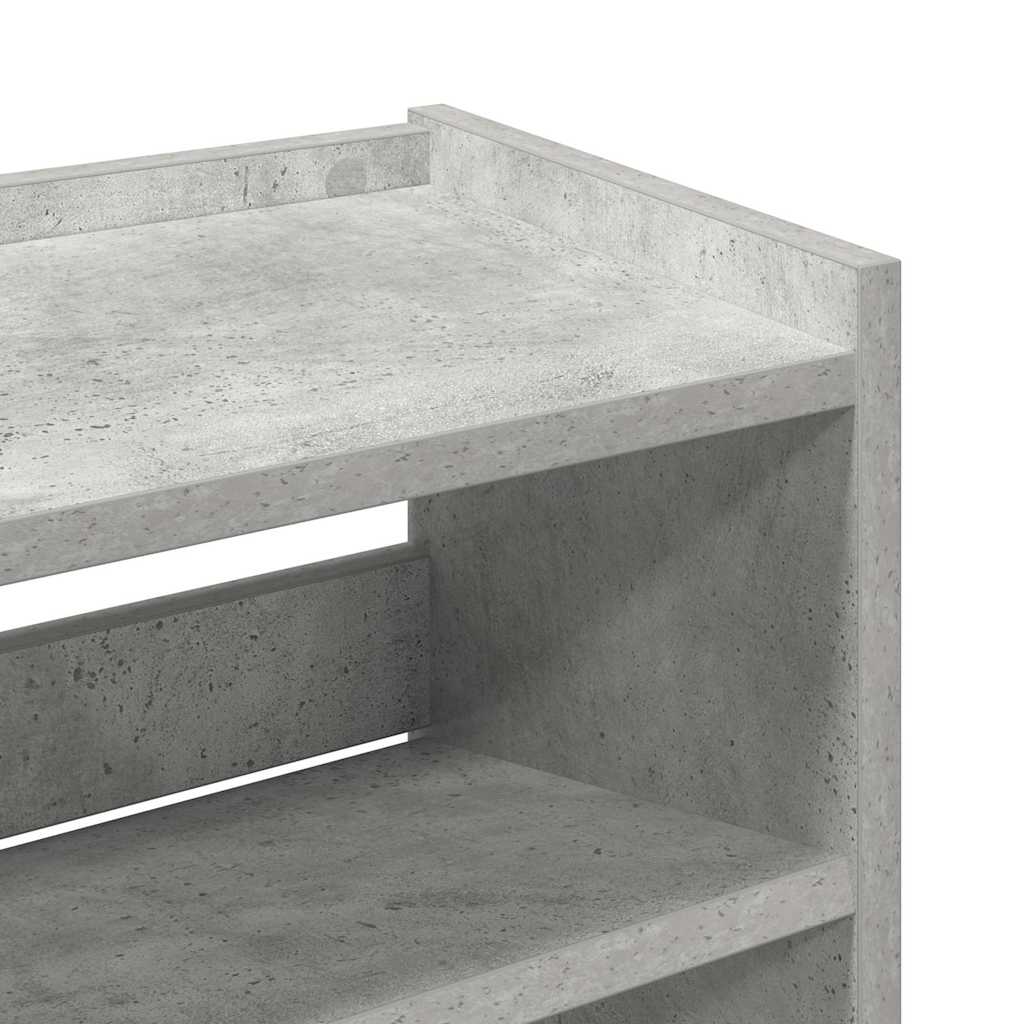 Skohylle betonggrå 80x25x61,5 cm konstruert tre