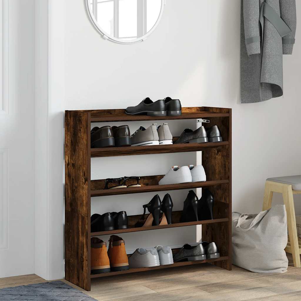 Skohylle røkt eik 80x25x81 cm konstruert tre