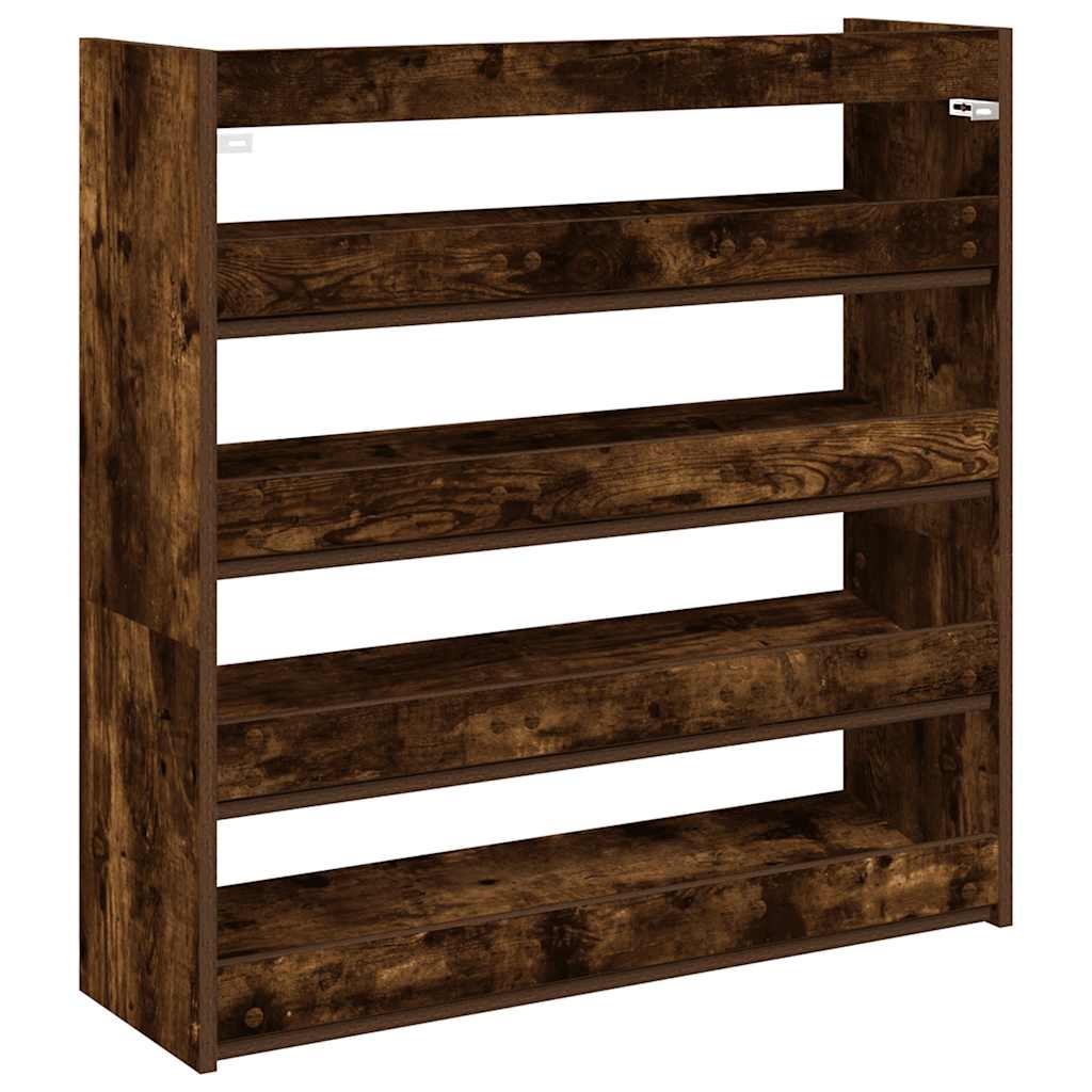 Skohylle røkt eik 80x25x81 cm konstruert tre