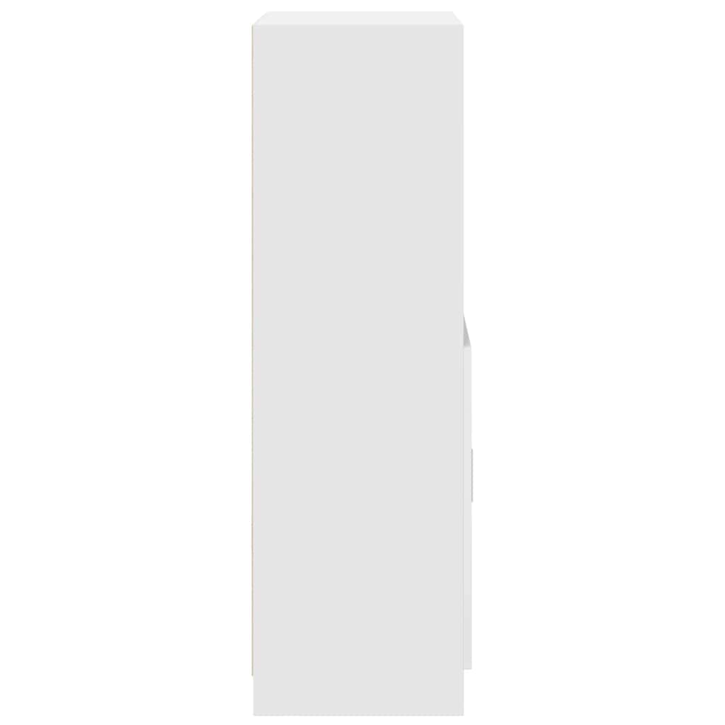Kjøkkenskap hvit 57x41,5x131,5 cm konstruert tre