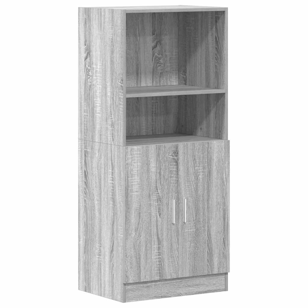 Kjøkkenskap grå sonoma 57x41,5x131,5 cm konstruert tre