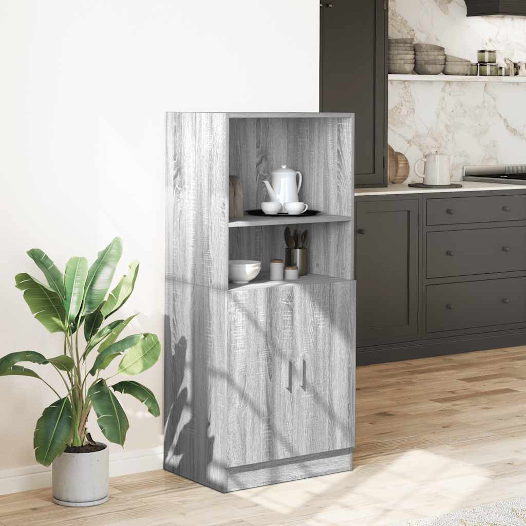Kjøkkenskap grå sonoma 57x41,5x131,5 cm konstruert tre
