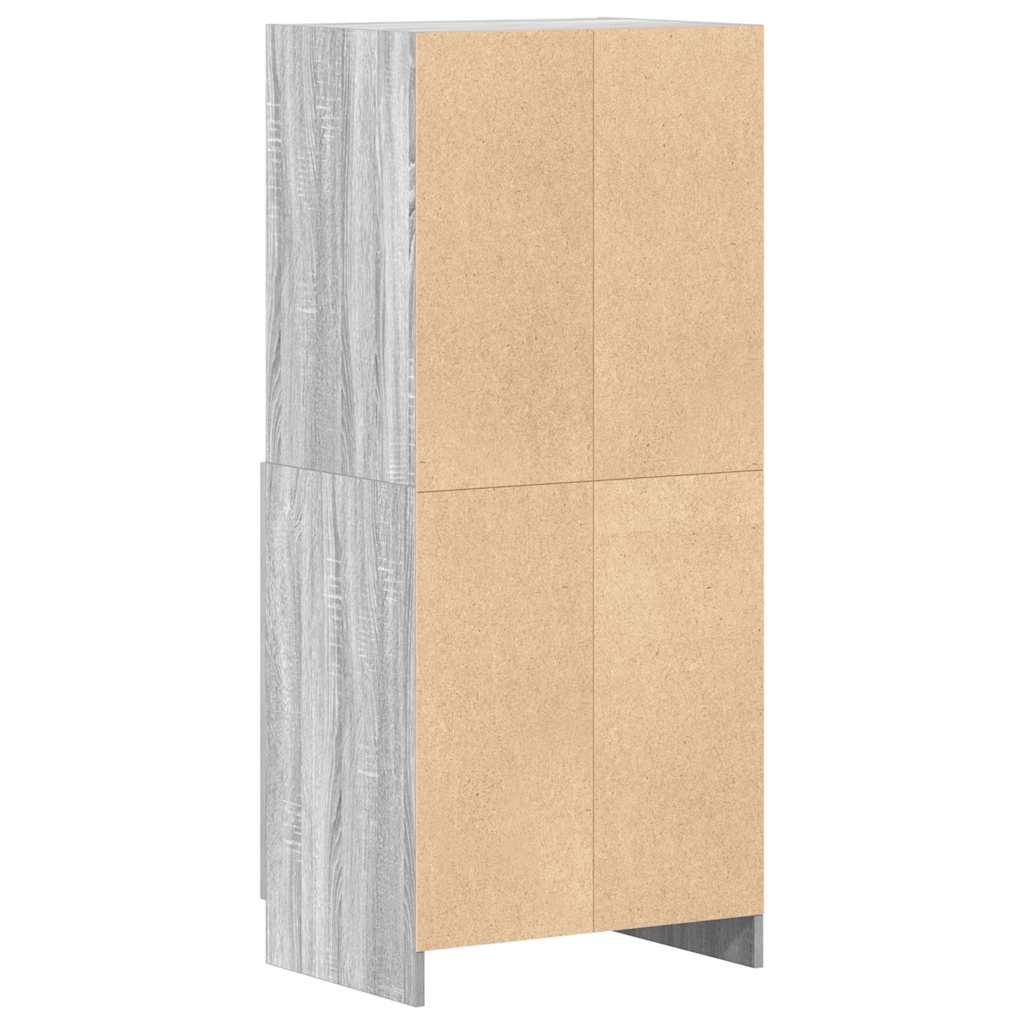 Kjøkkenskap grå sonoma 57x41,5x131,5 cm konstruert tre