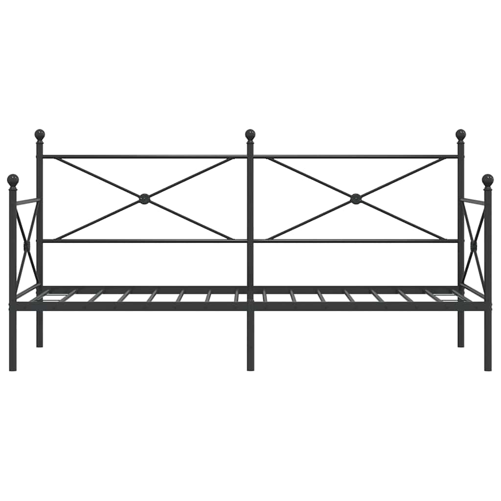 Dagseng uten madrass svart 90x190 cm stål