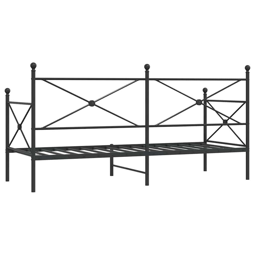 Dagseng uten madrass svart 90x190 cm stål