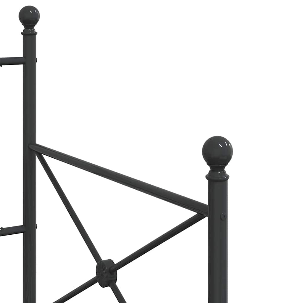 Dagseng uten madrass svart 90x190 cm stål