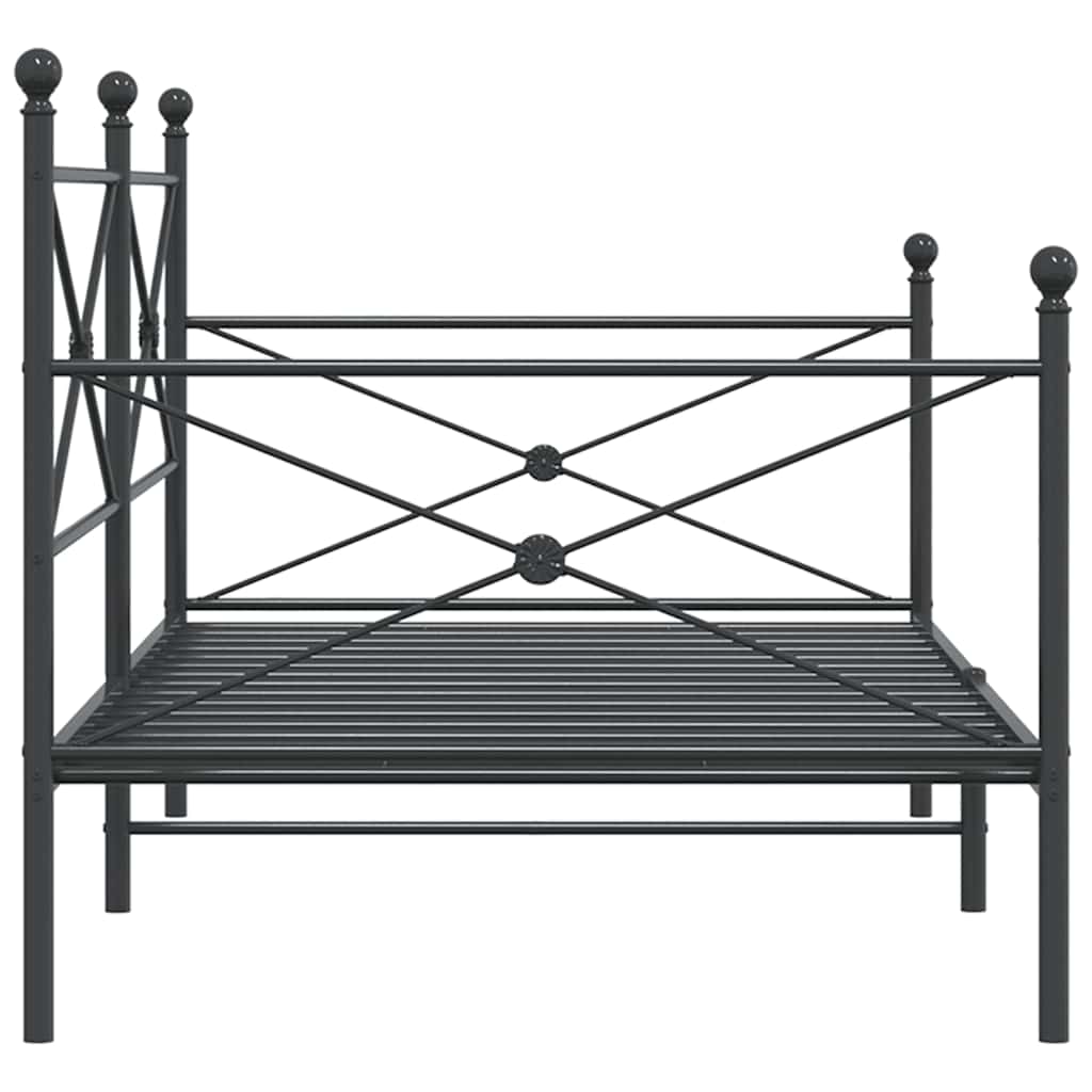 Dagseng uten madrass svart 100x190 cm stål