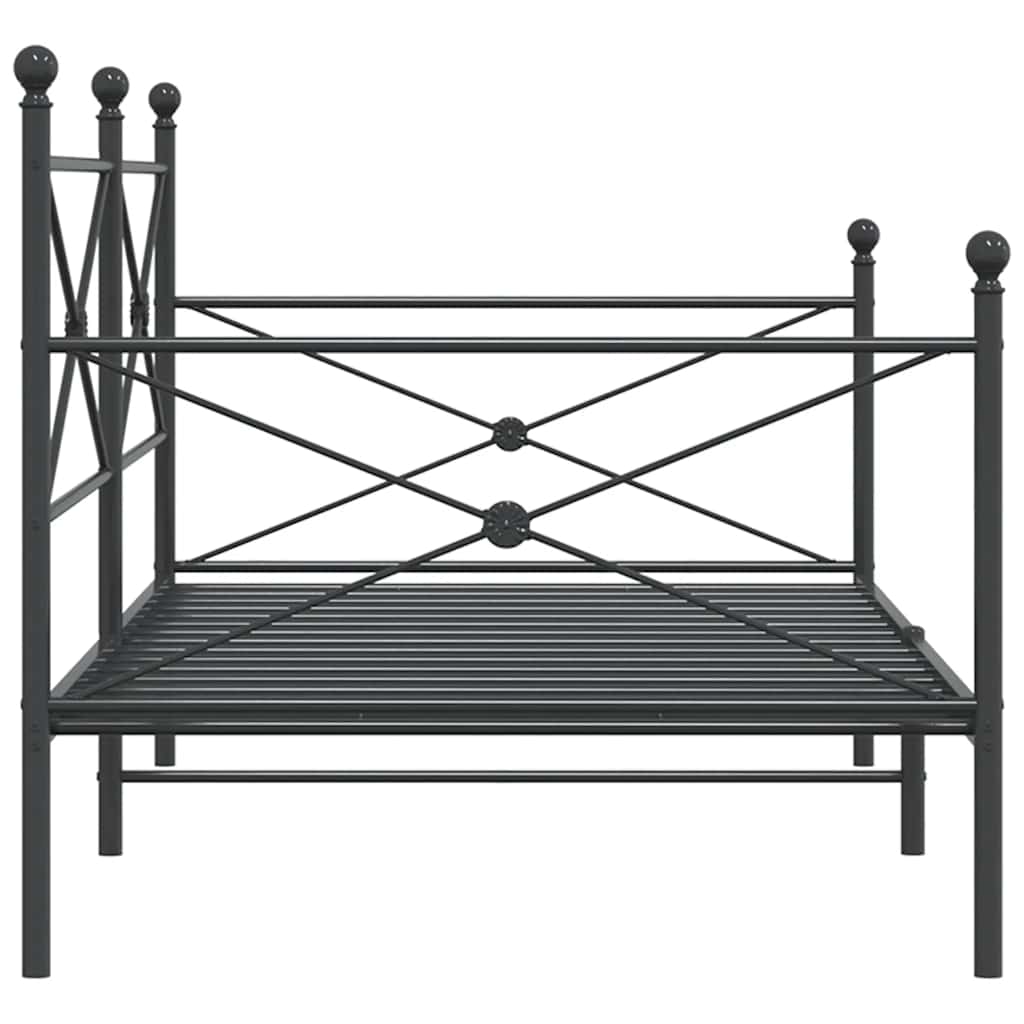 Dagseng uten madrass svart 100x200 cm stål