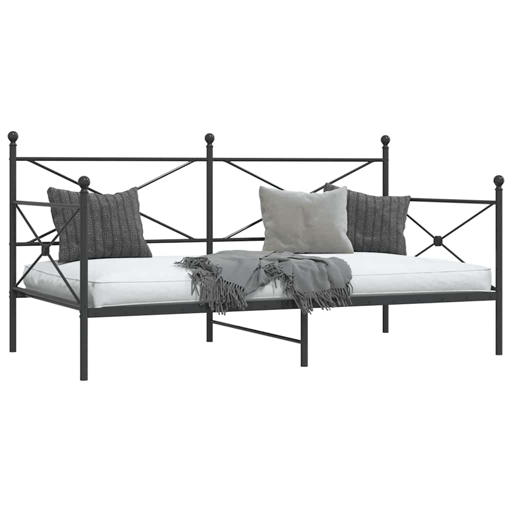 Dagseng uten madrass svart 107x203 cm stål