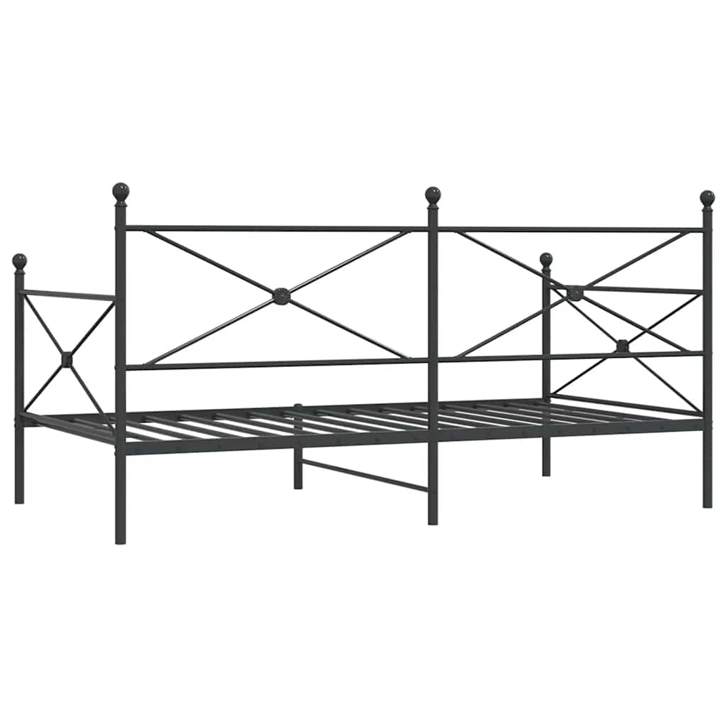 Dagseng uten madrass svart 107x203 cm stål