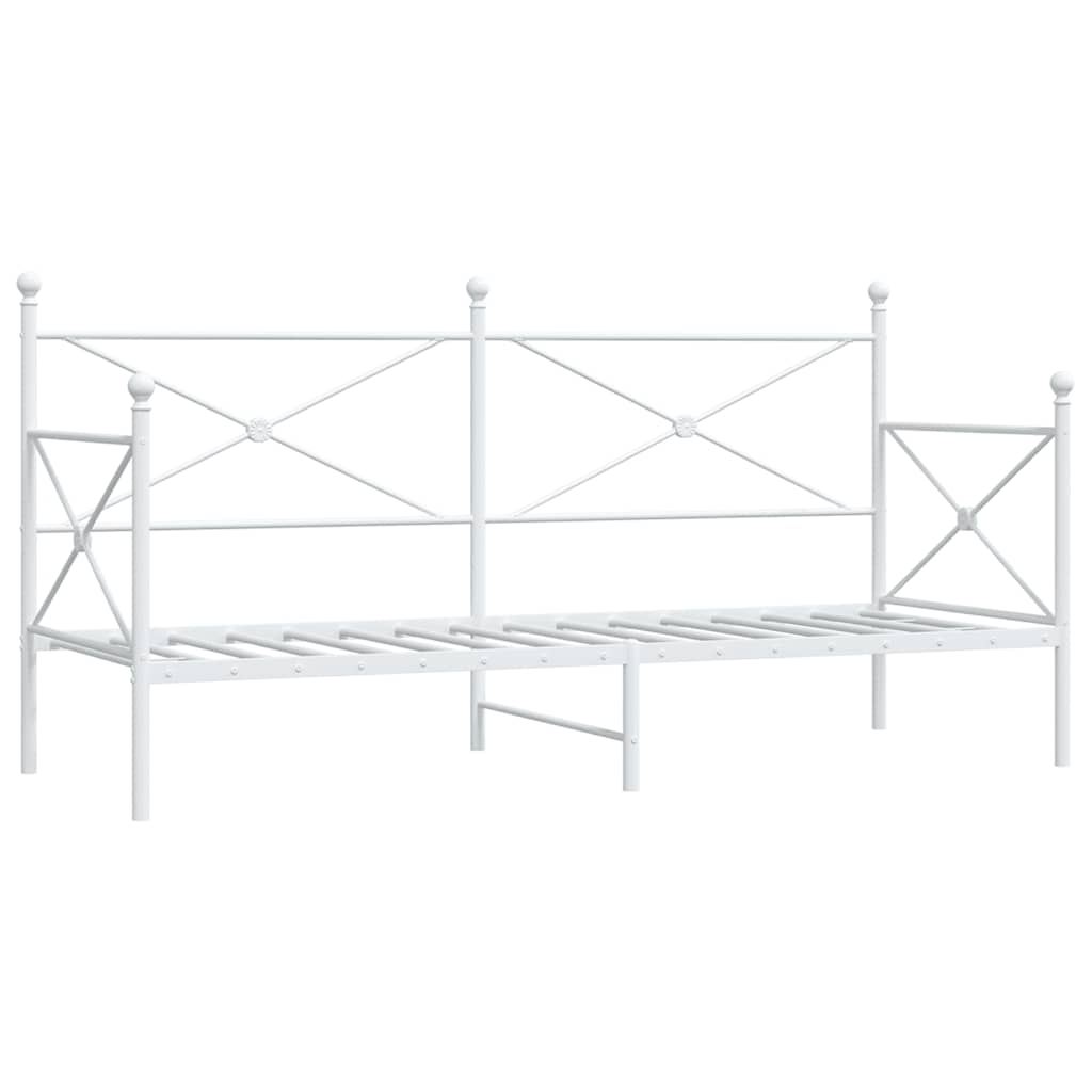 Dagseng uten madrass hvit 75x190 cm stål