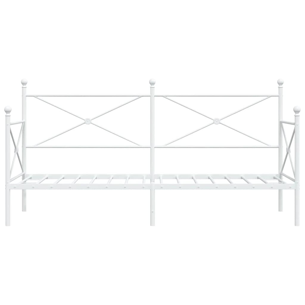 Dagseng uten madrass hvit 75x190 cm stål