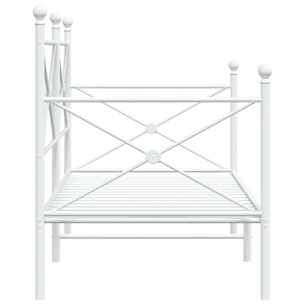 Dagseng uten madrass hvit 75x190 cm stål