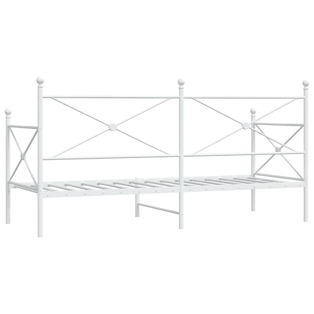 Dagseng uten madrass hvit 75x190 cm stål