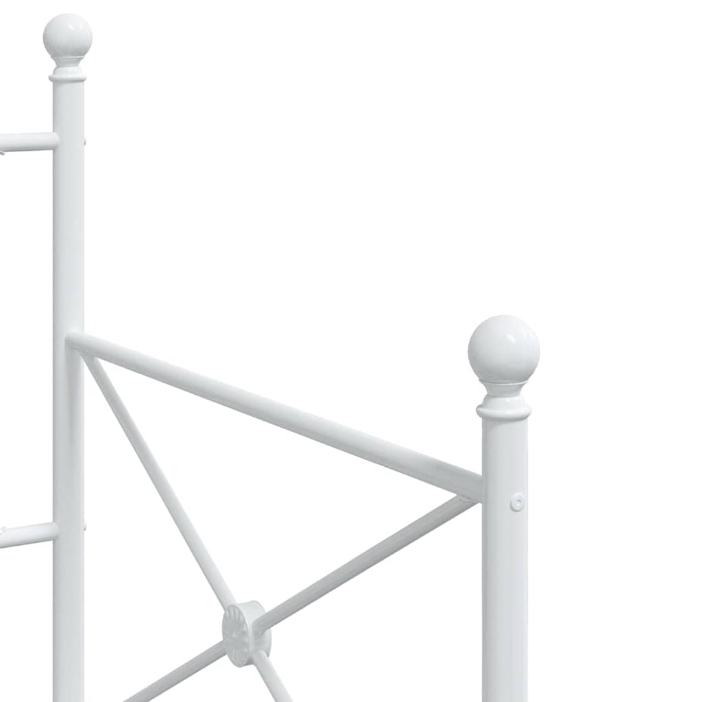 Dagseng uten madrass hvit 75x190 cm stål
