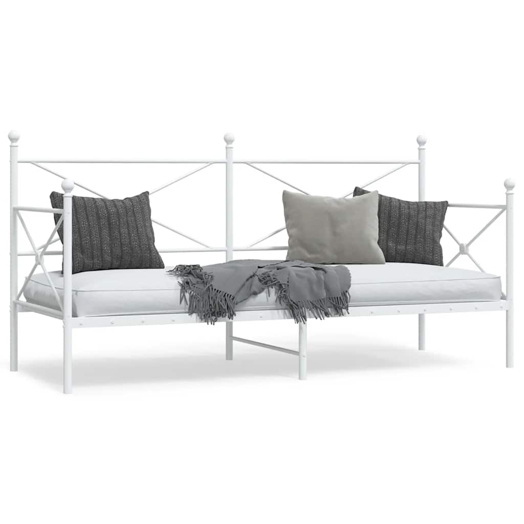 Dagseng uten madrass hvit 75x190 cm stål