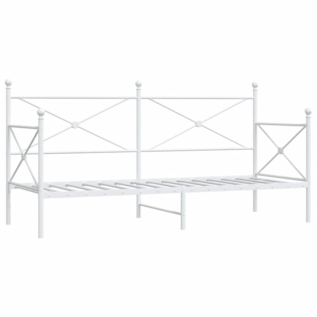 Dagseng uten madrass hvit 90x200 cm stål