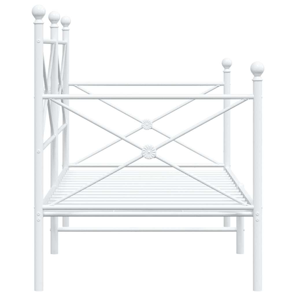 Dagseng uten madrass hvit 90x200 cm stål