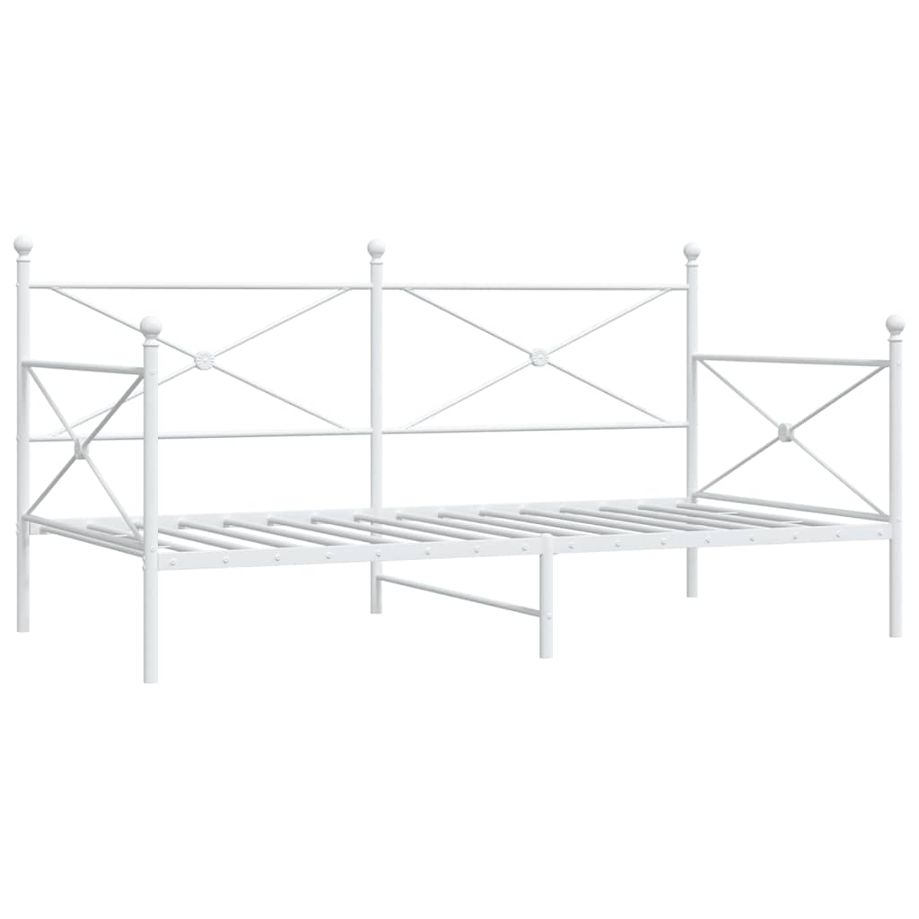 Dagseng uten madrass hvit 100x190 cm stål