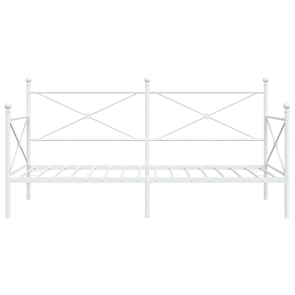 Dagseng uten madrass hvit 100x190 cm stål